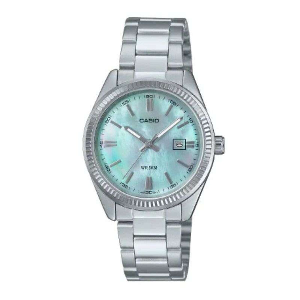 Horloge Heren Casio LADY DATE - AQUA GREEN Zilverkleurig