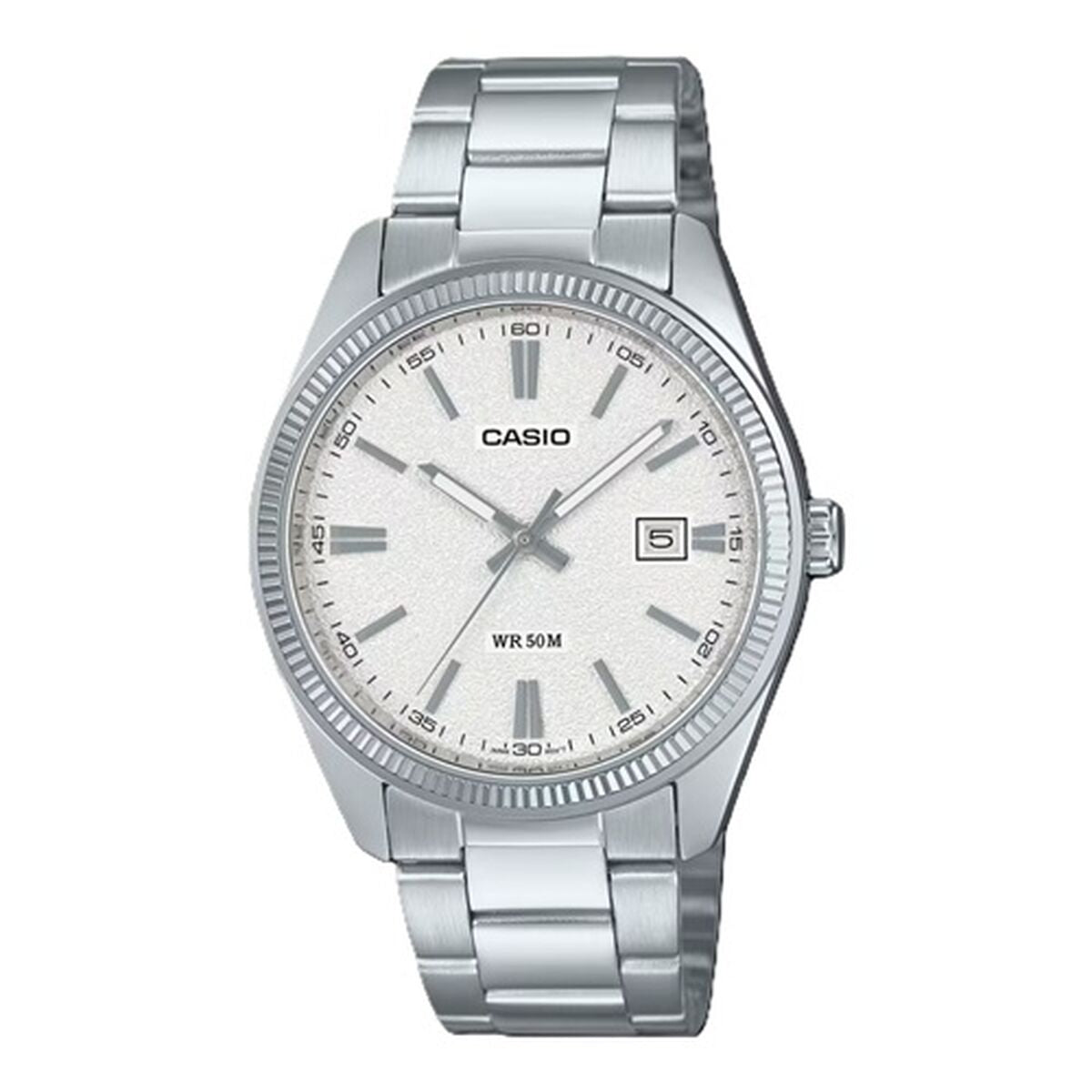 Horloge Heren Casio DATE - WHITE, MATTE DIAL (Ø 38,5 mm)