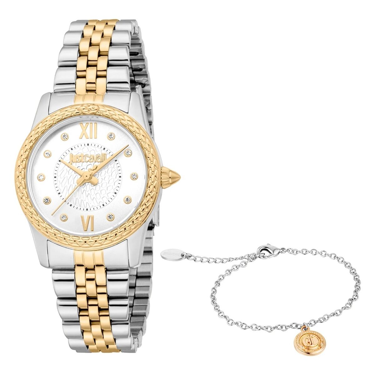 Horloge Dames Just Cavalli ANIMALIER SPECIAL PACK + BRACELET Gouden (Ø 30 mm)