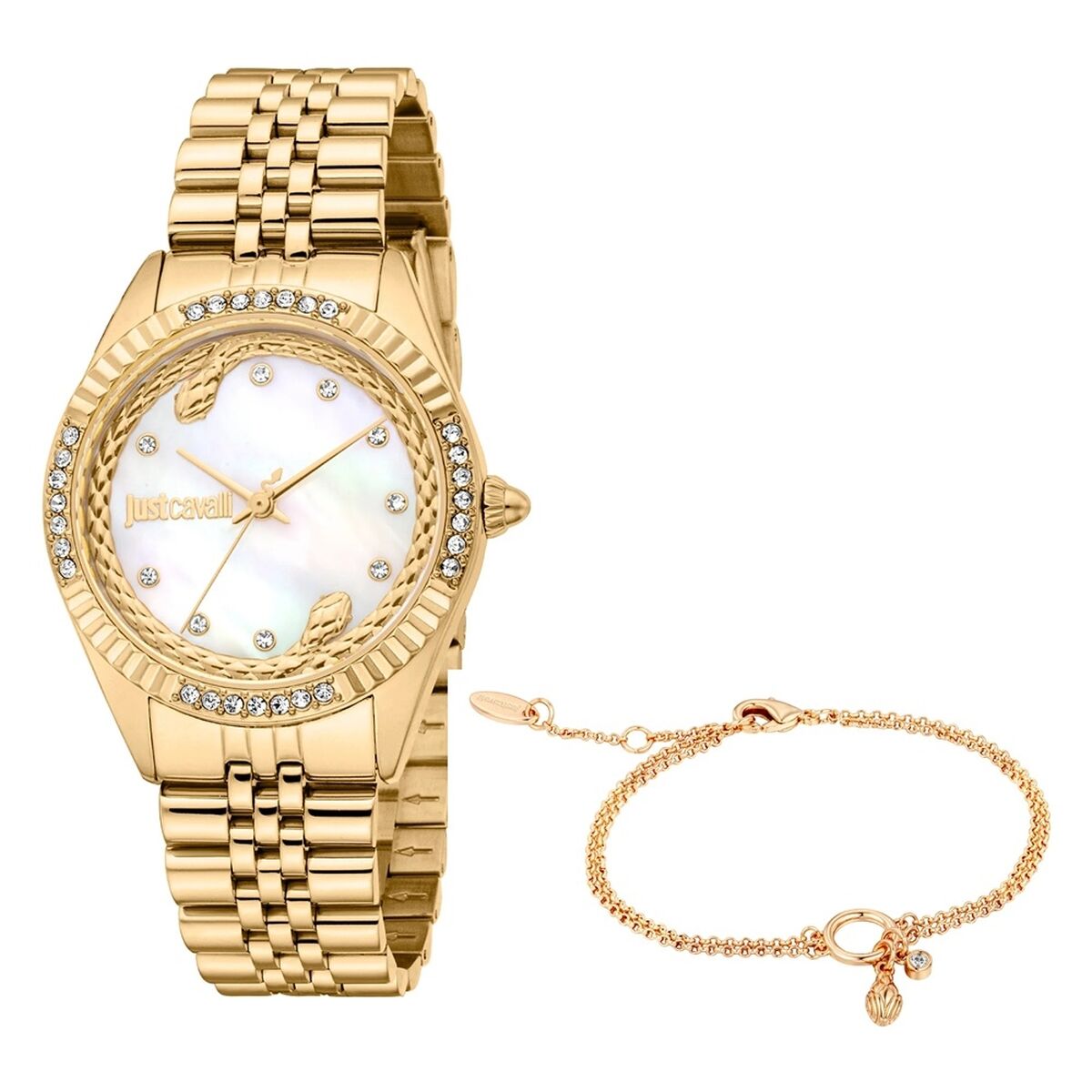 Horloge Dames Just Cavalli ANIMALIER SPECIAL PACK + BRACELET Gouden (Ø 30 mm)
