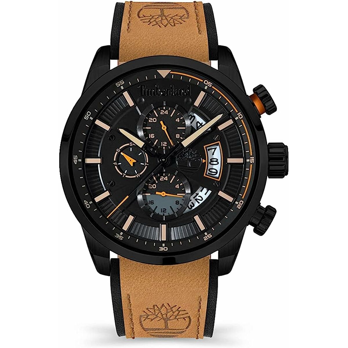 Timberland TDWGF2102603 Herenhorloge Chronograaf Zwart Leer Ø 46 mm - Klokken, Heren - Timberland