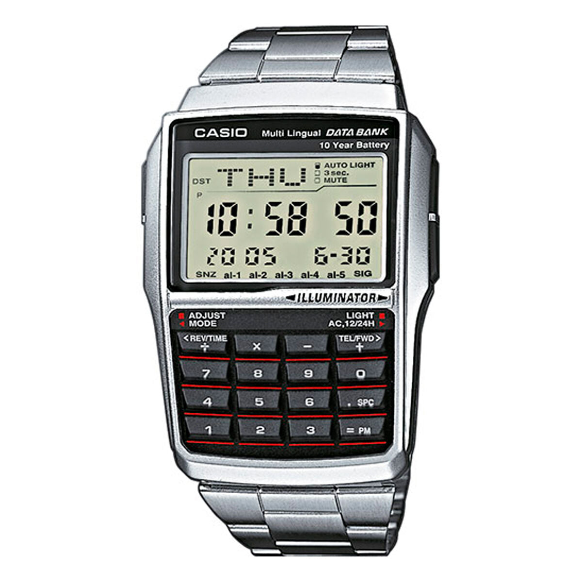 Horloge Heren Casio DBC-32D-1AES Zwart Zilverkleurig