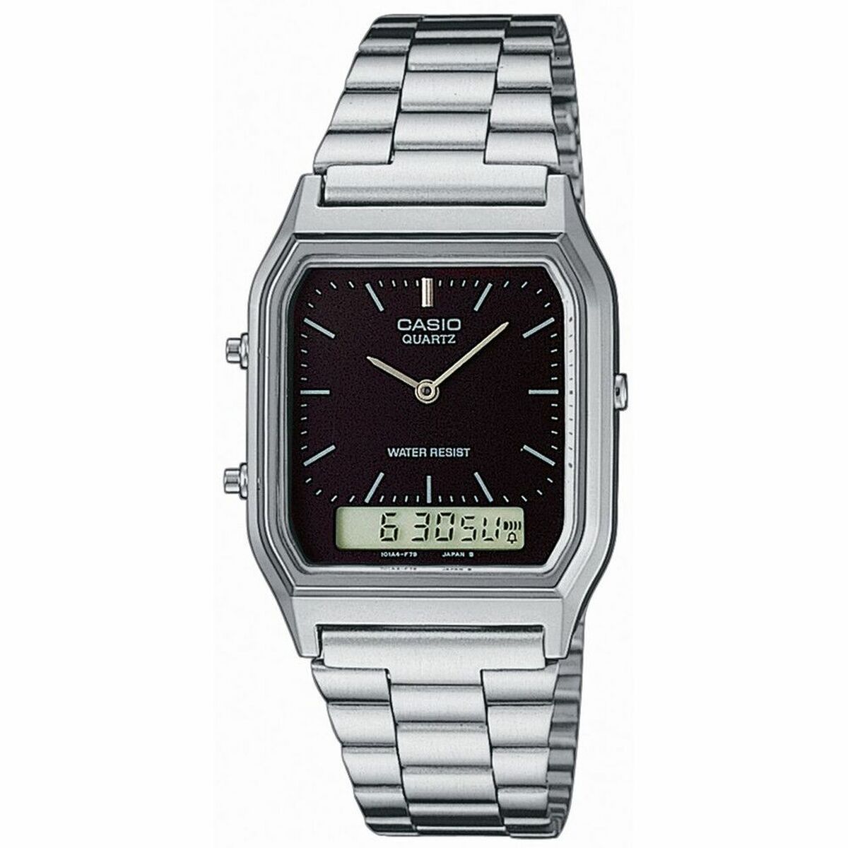 Horloge Uniseks Casio EDGY COLLECTION - BLACK Zwart Zilverkleurig - Klokken, Unisex voor volwassenen - Casio