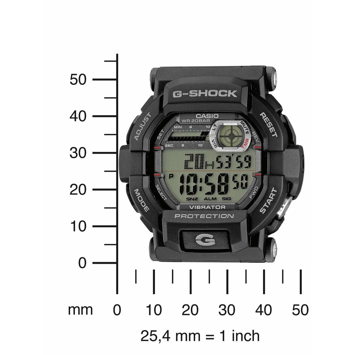 Horloge Heren Casio G - Shock GD - 350 - 1ER Zwart - Klokken, Heren - Casio G - Shock