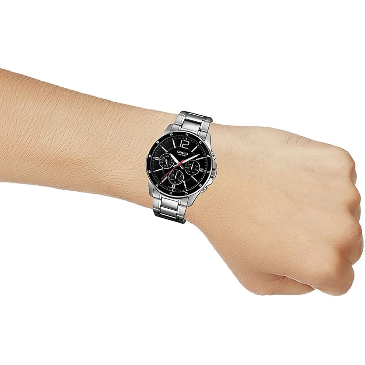 Horloge Heren Casio MULTIFUNCTION CALENDAR - BLACK Zwart Zilverkleurig (Ø 43,5 mm) (Ø 35 mm) - Klokken, Heren - Casio