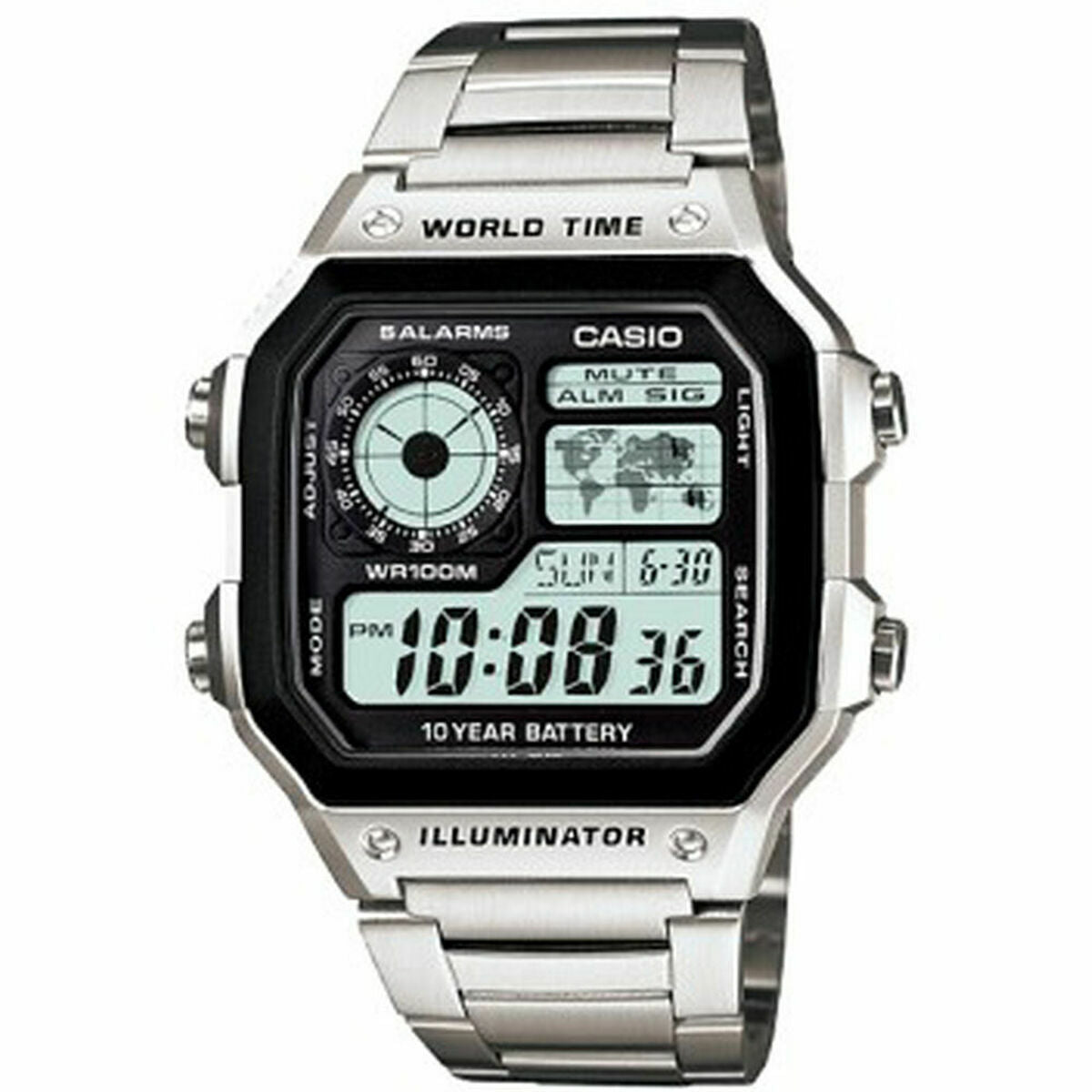 Horloge Uniseks Casio Bruni Basics-Clear 4054274791979 Zwart Zilverkleurig