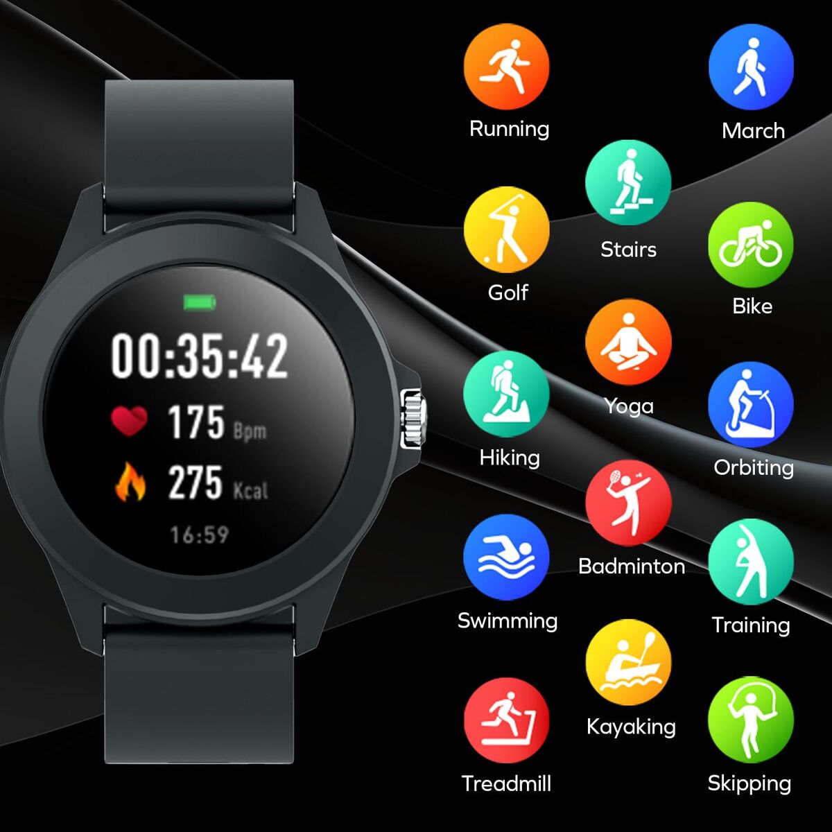 Smartwatch Forever GSM175795 Zwart