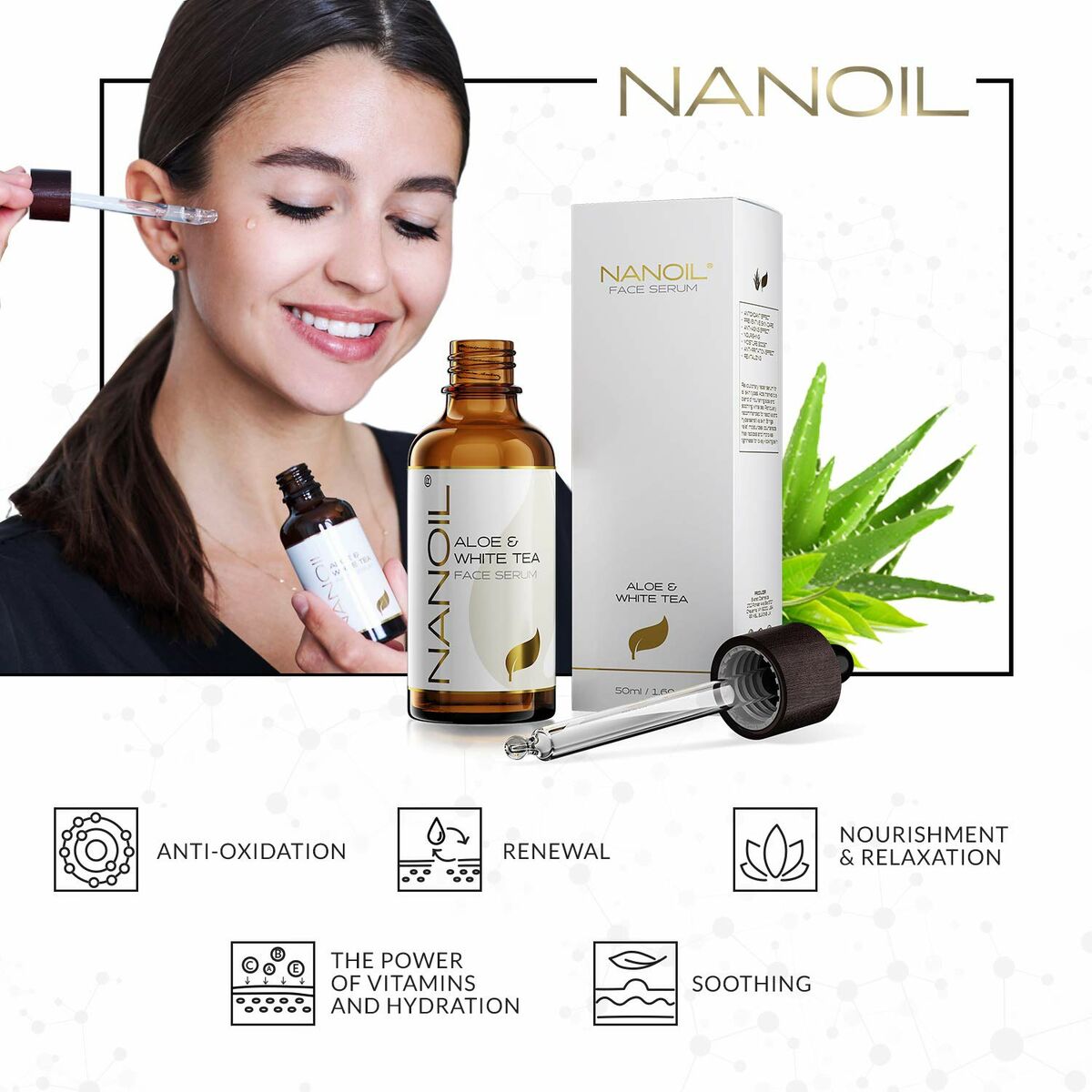 Antioxidant Serum Nanoil Face Serum 50 ml - Schoonheid, Huidverzorging - Nanoil