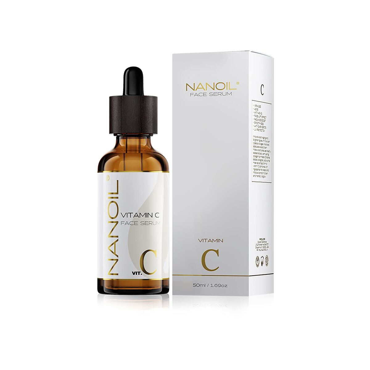 Gezichtsserum Nanoil Face Serum 50 ml Vitamine C - Schoonheid, Huidverzorging - Nanoil