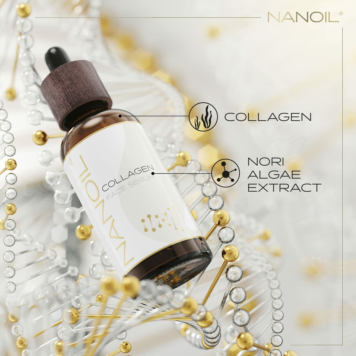 Herstellende Serum Nanoil Face Serum 50 ml Collageen - Schoonheid, Huidverzorging - Nanoil