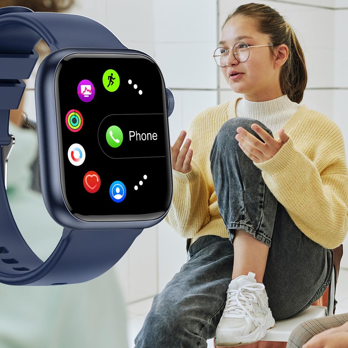 Smartwatch Forever IGo Watch 3 JW - 500 Blauw 1,83" - Elektronica - Forever