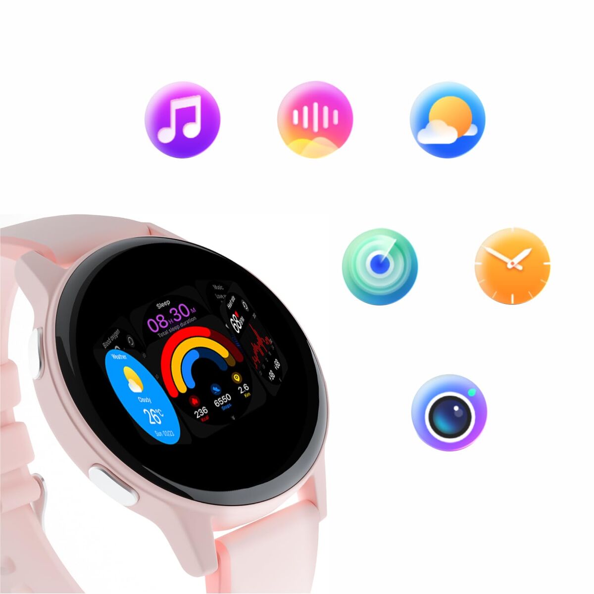 Smartwatch Forever GSM192507 Roze 1,28" - Elektronica - Forever