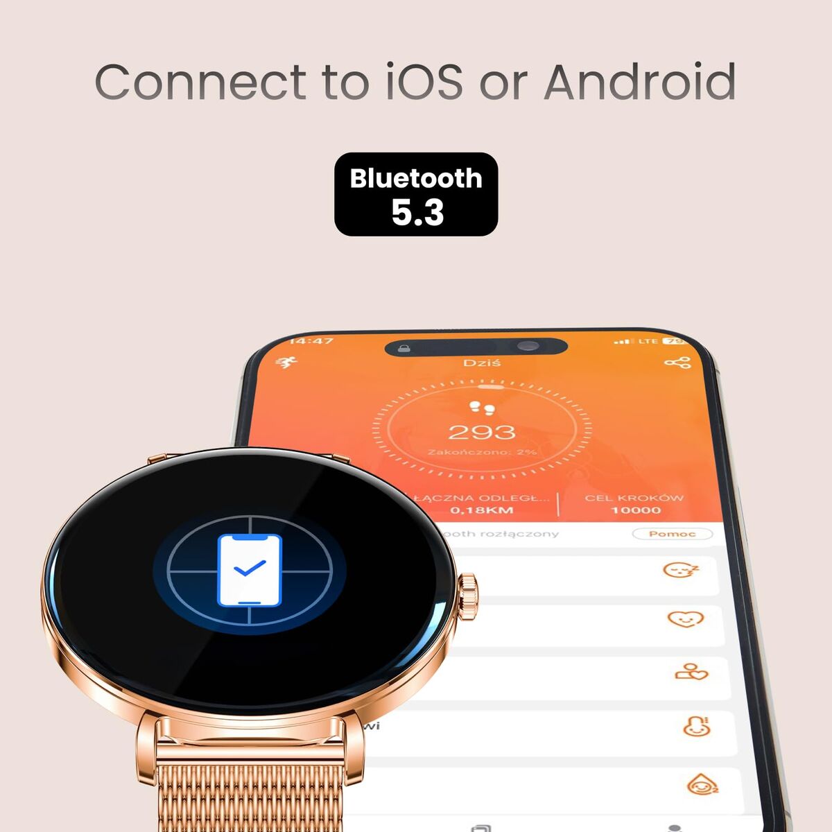 Smartwatch Forever GSM192769 Roze 1,43" - Elektronica - Forever
