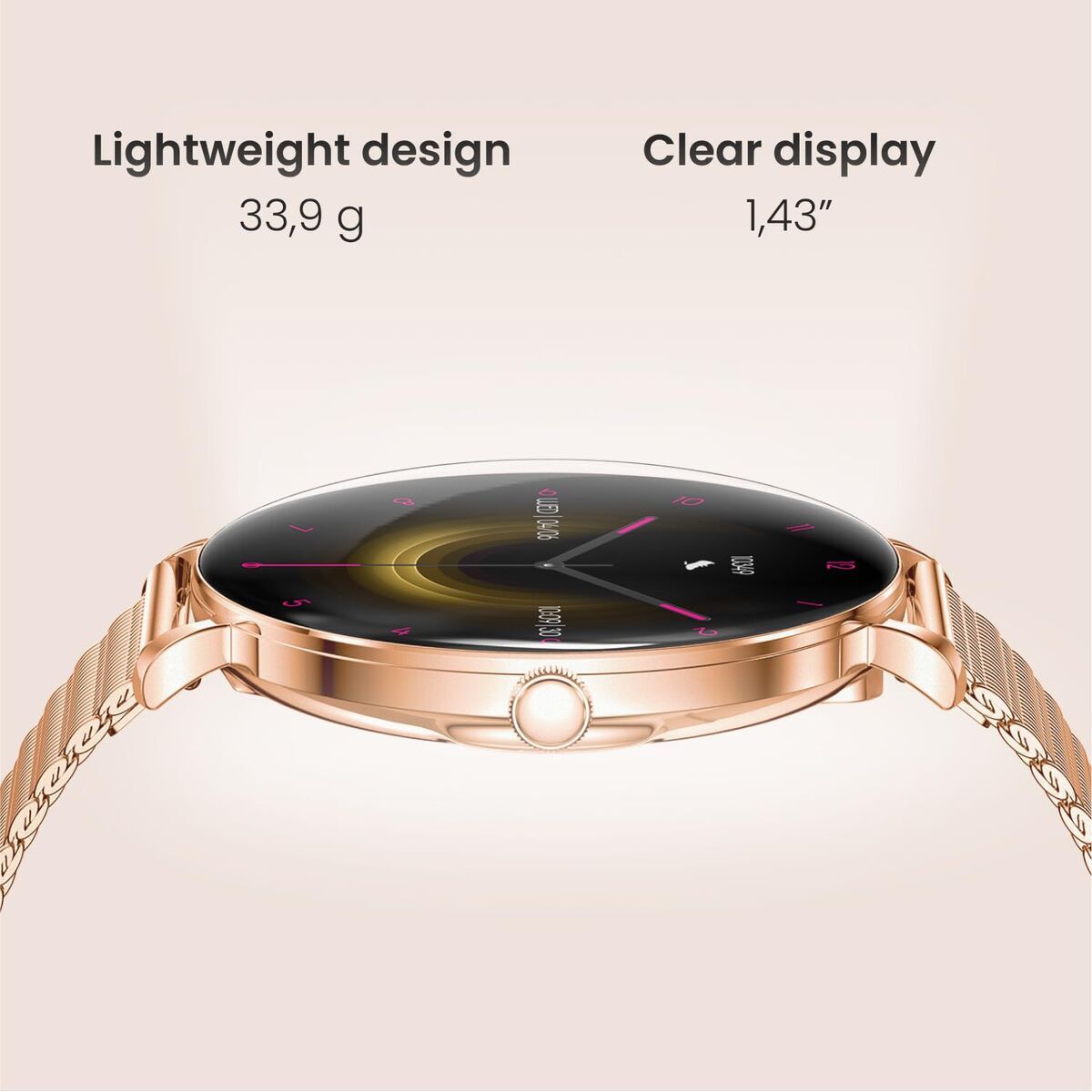 Smartwatch Forever GSM193533 Roze goud 1,43" - Elektronica - Forever
