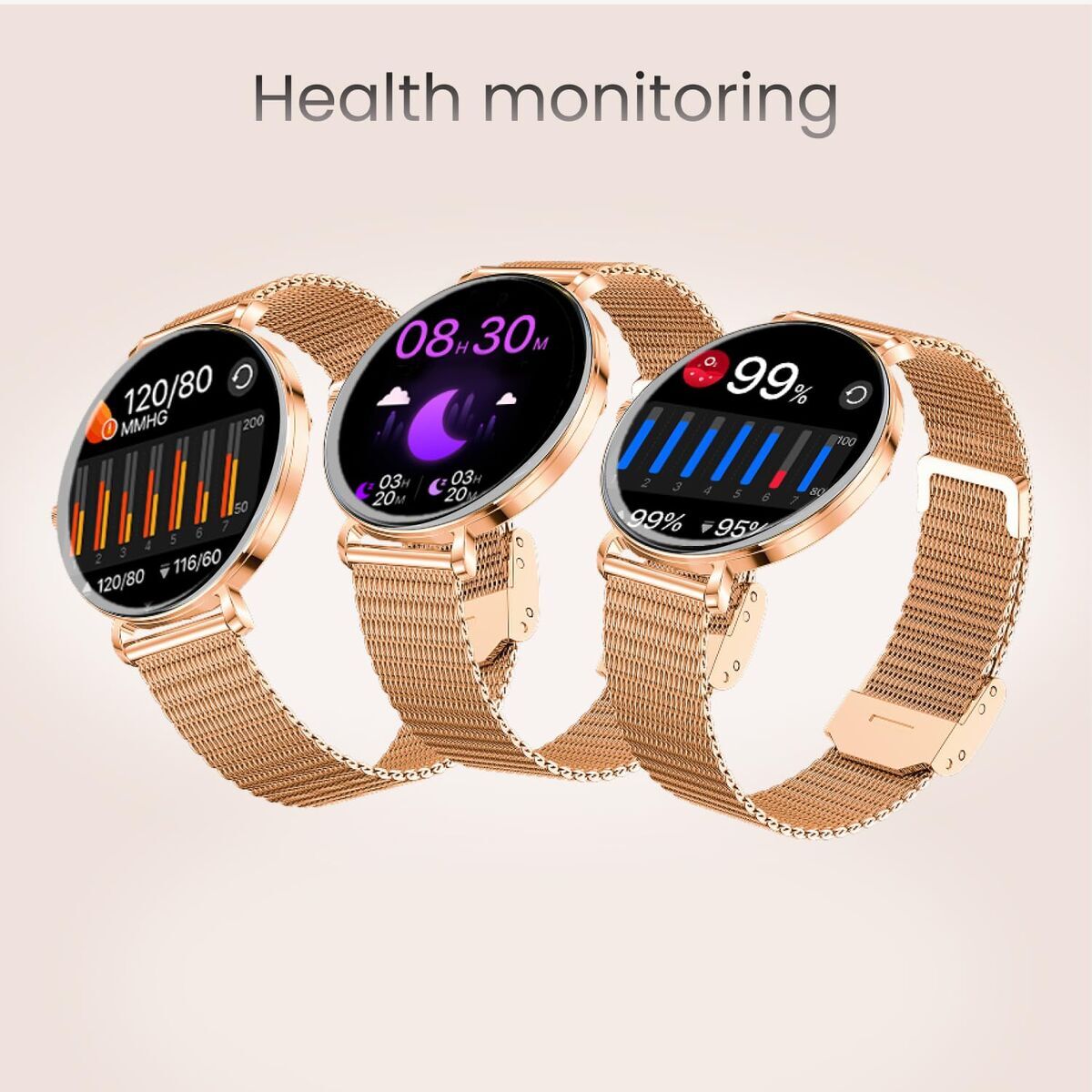Smartwatch Forever GSM193533 Roze goud 1,43" - Elektronica - Forever