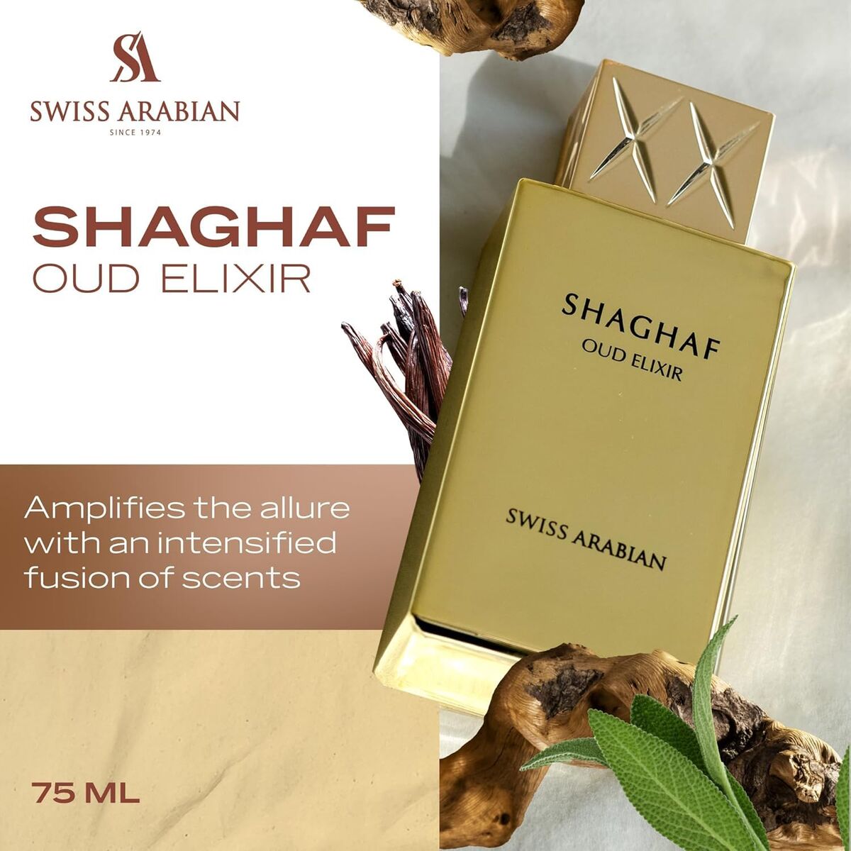 Uniseks Parfum Swiss Arabian SHAGHAF OUD 75 ml - Schoonheid, Parfums en geuren - Swiss Arabian