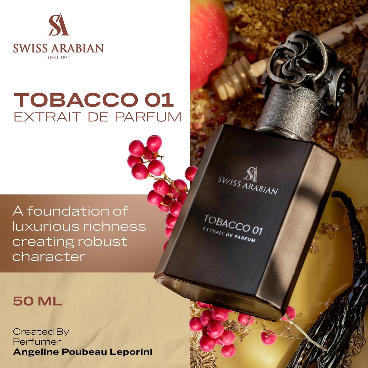 Uniseks Parfum Swiss Arabian TOBACCO 50 ml - Schoonheid, Parfums en geuren - Swiss Arabian