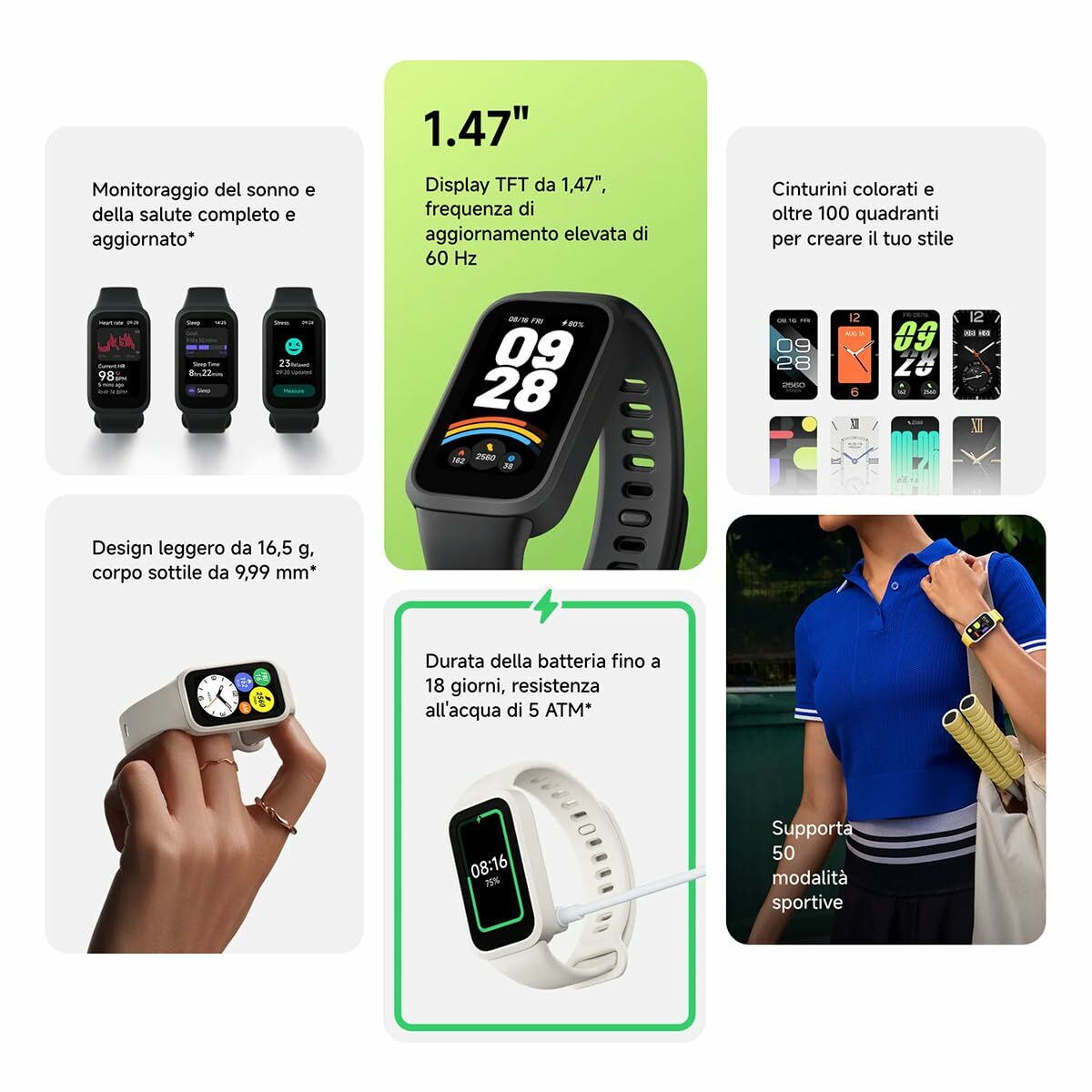 Activiteit armband Xiaomi BHR9444GL Zwart 1,47"