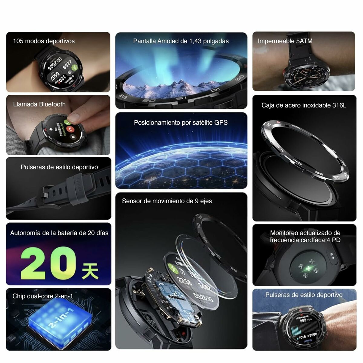 Smartwatch Mibro GS Pro Zwart - Elektronica - Mibro