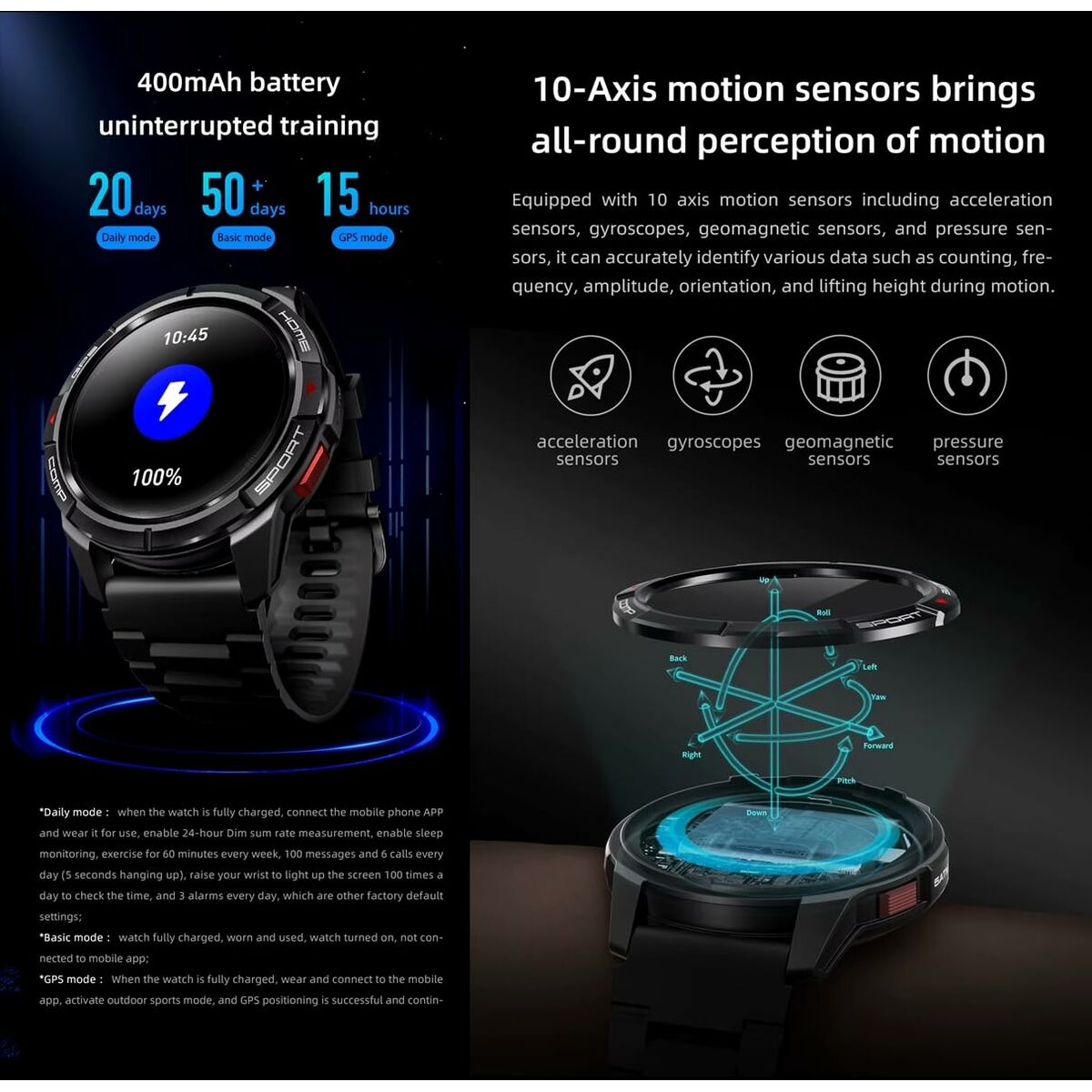 Smartwatch Mibro GS Active Zwart 1,3"