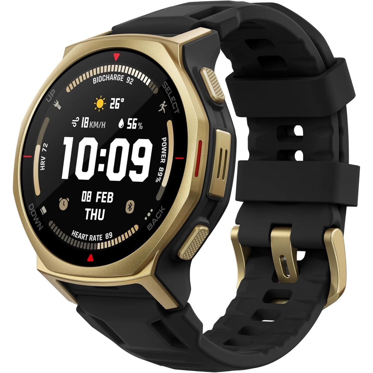 Smartwatch Amazfit W2548GL1N Zwart Gouden Ø 44 mm