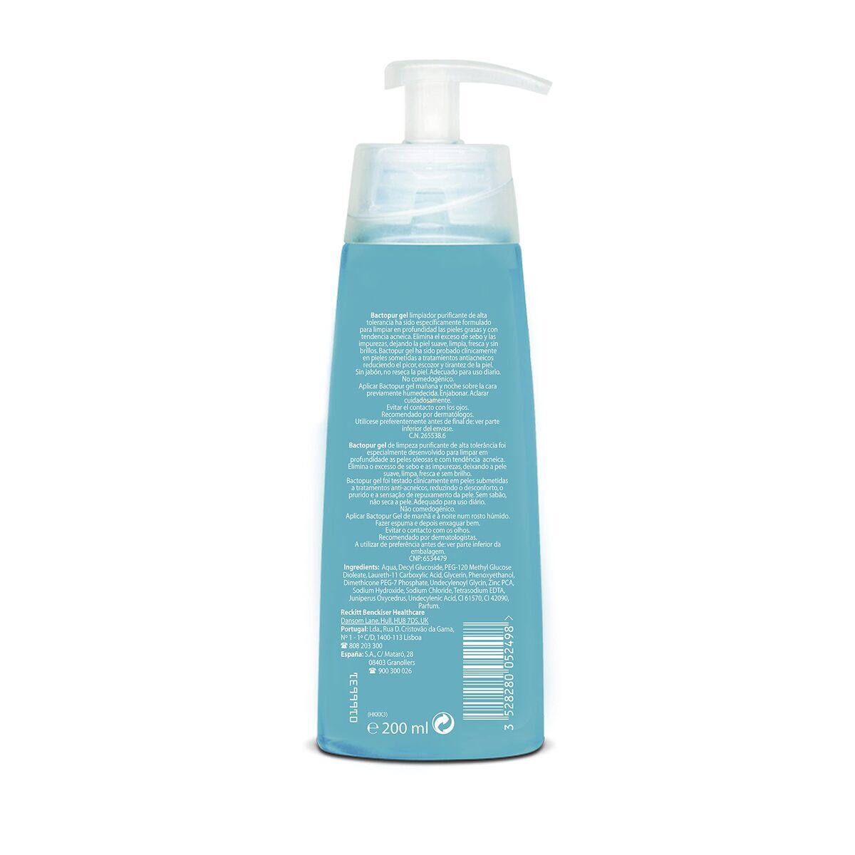 Gezichtsreinigingsgel Lutsine BACTOPUR 200 ml Zuiverend - Schoonheid, Huidverzorging - Lutsine