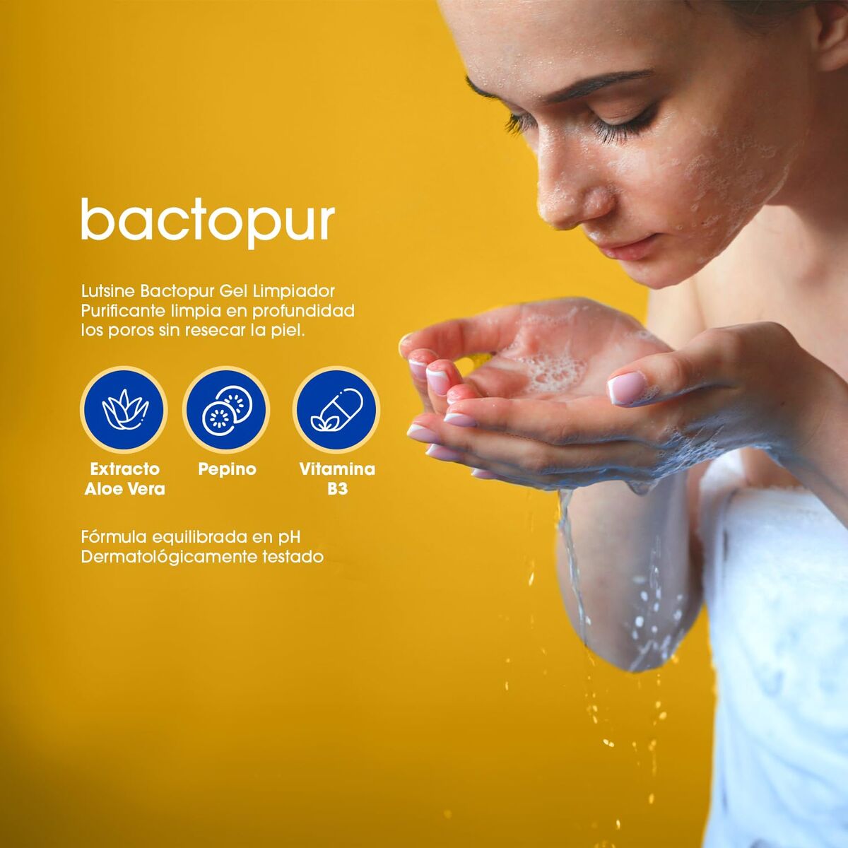 Gezichtsreinigingsgel Lutsine BACTOPUR 200 ml - Schoonheid, Huidverzorging - Lutsine