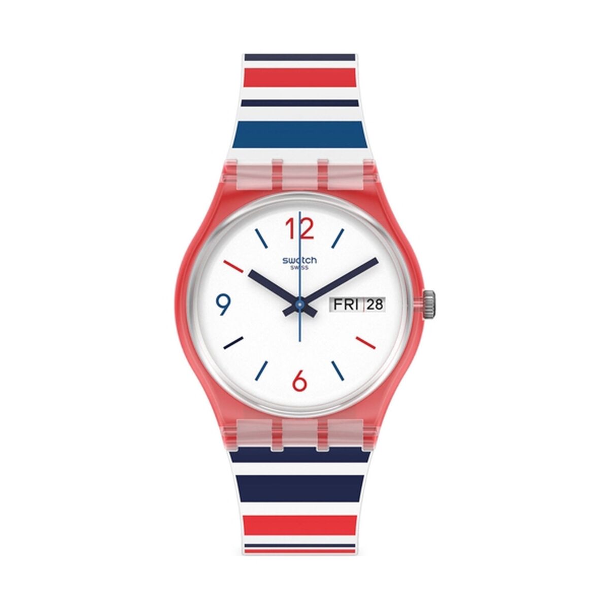 Horloge Heren Swatch SEA BARCODE Wit (Ø 34 mm)