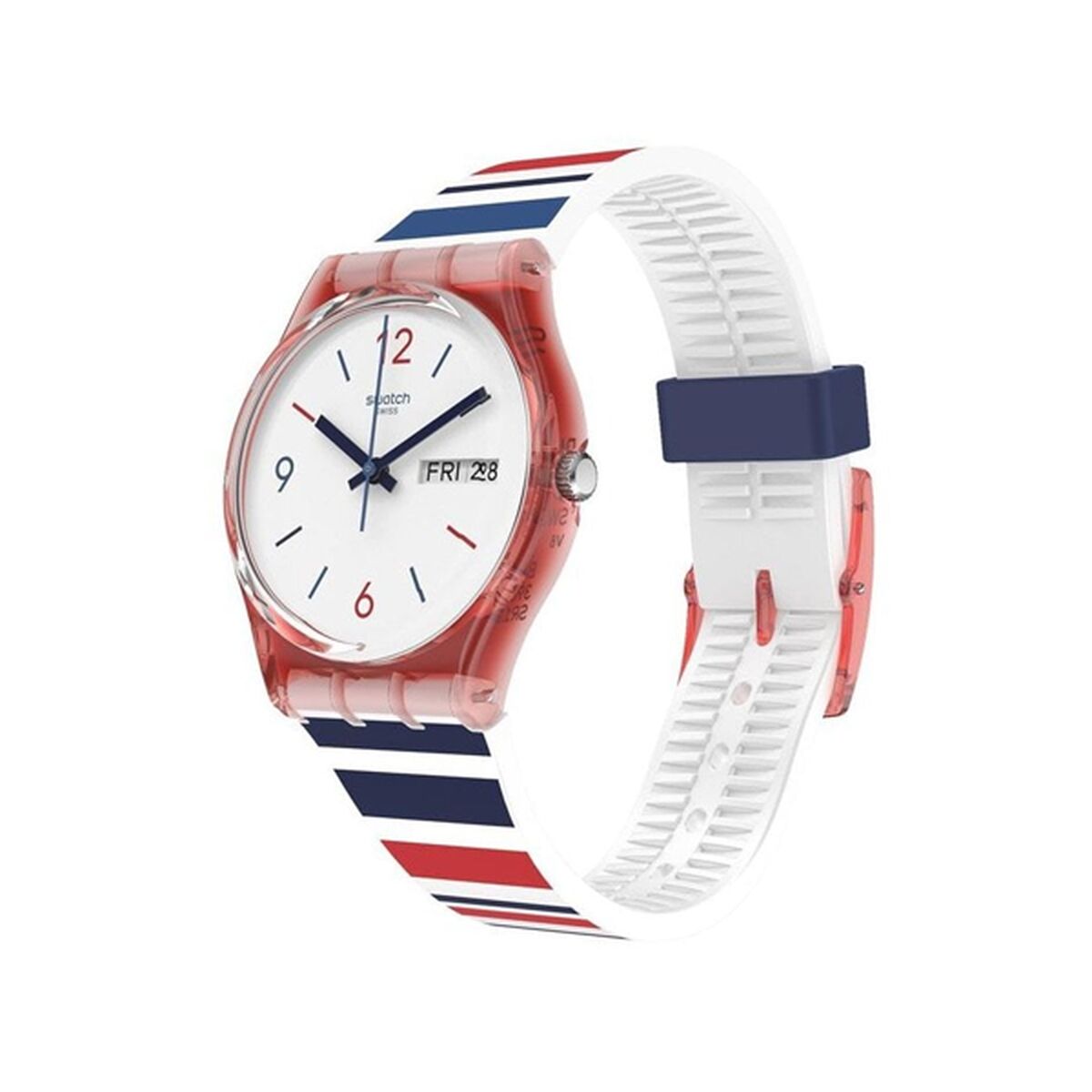 Horloge Heren Swatch SEA BARCODE Wit (Ø 34 mm)