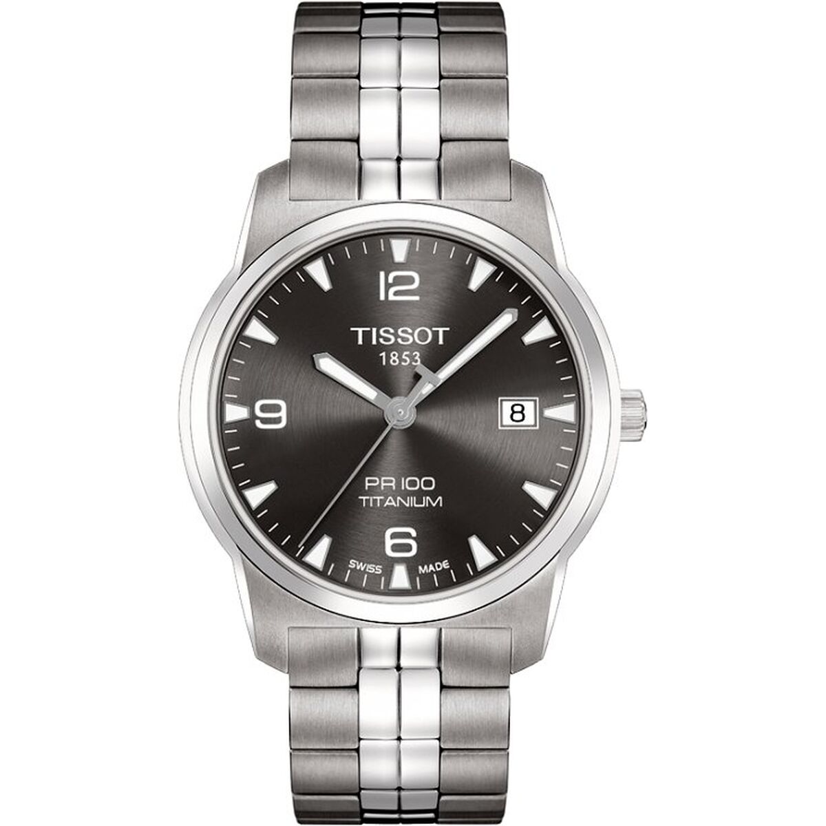 Tissot PR100 Horloge - Titanium Kwarts Saffier Zwart Ø 38 mm - Klokken, Heren - Tissot