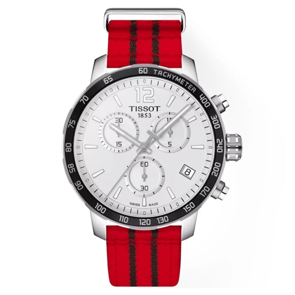 Tissot Quickster NBA Chicago Bulls Herenhorloge Ø 42 mm Zilverkleurig - Officieel NBA Chronograaf Saffier - Klokken, Heren - Tissot