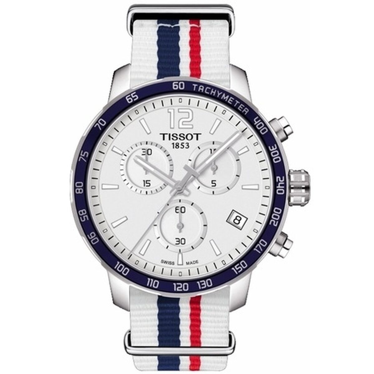 Tissot Quickster Herenhorloge Ø 42 mm Zilverkleurig Wit - Zwitsers Kwarts Chronograaf Saffier 10 ATM - Klokken, Heren - Tissot