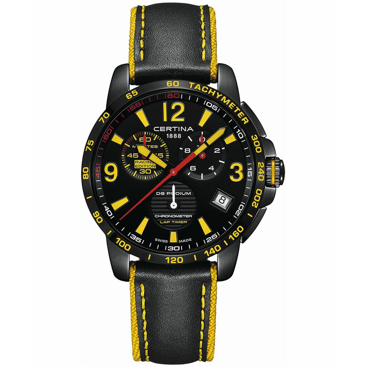 Certina C034453360571 Herenhorloge - Kwarts All - Black Leer Ø 42mm - Klokken, Heren - Certina