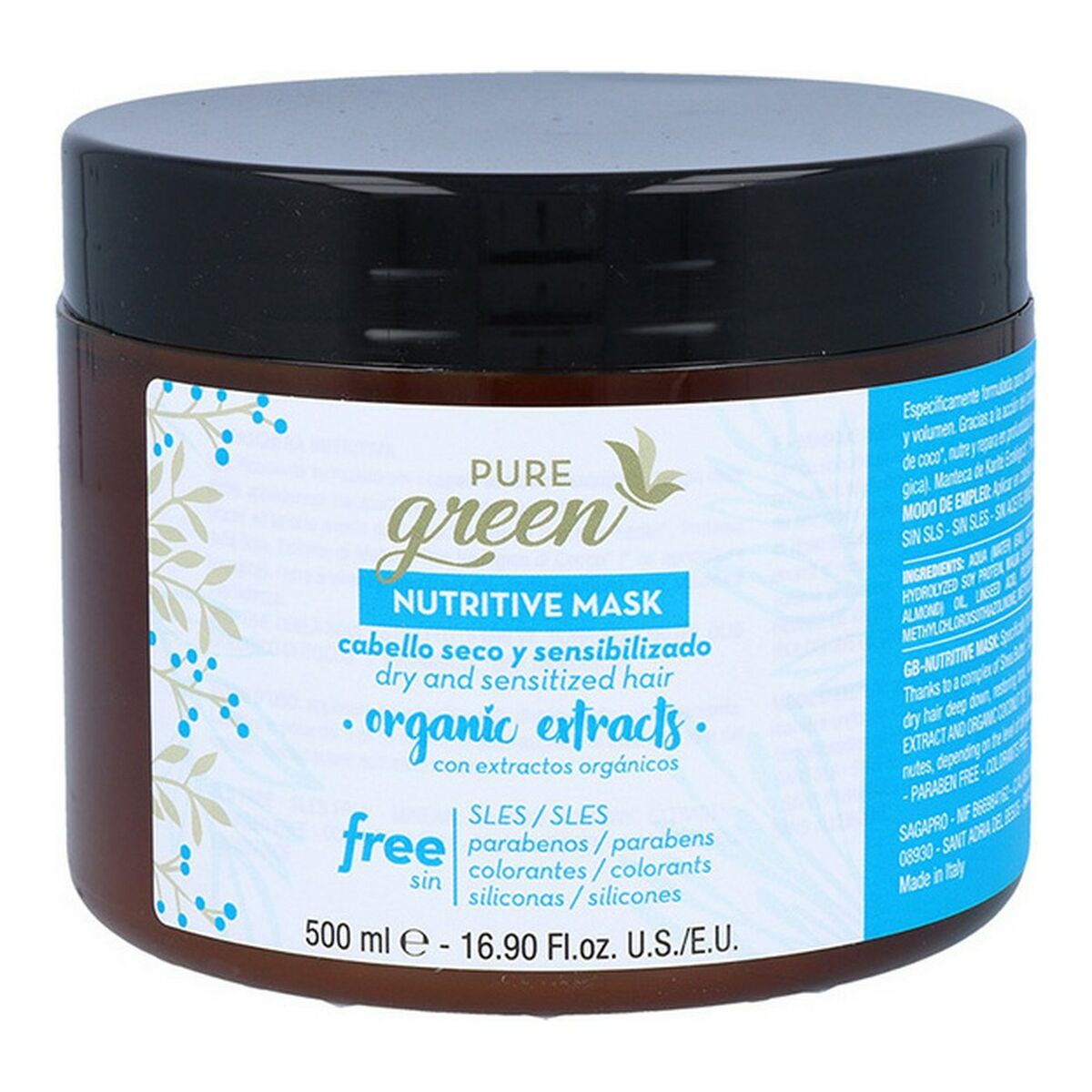 Haarmasker Pure Green Nutritive - Schoonheid, Haarverzorging - Pure Green