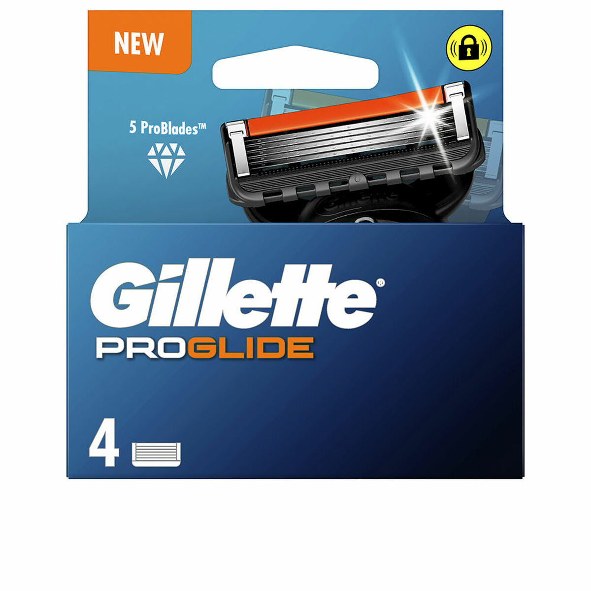 Scheermesjes Gillette FUSION PROGLIDE (4 Stuks)