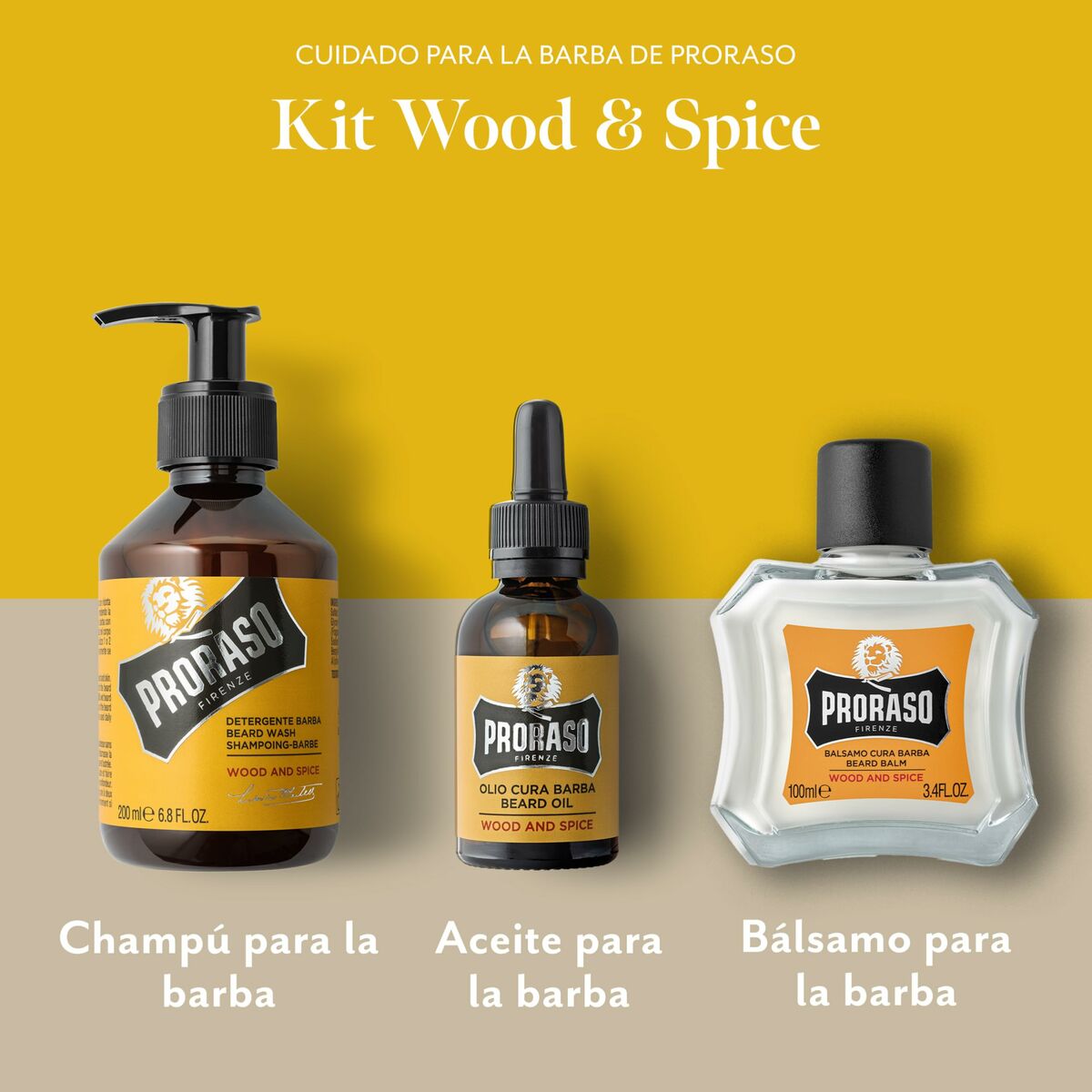 Baardverzorging Set Proraso Wood & Spice 3 Onderdelen - Schoonheid, Scheren en ontharen - Proraso