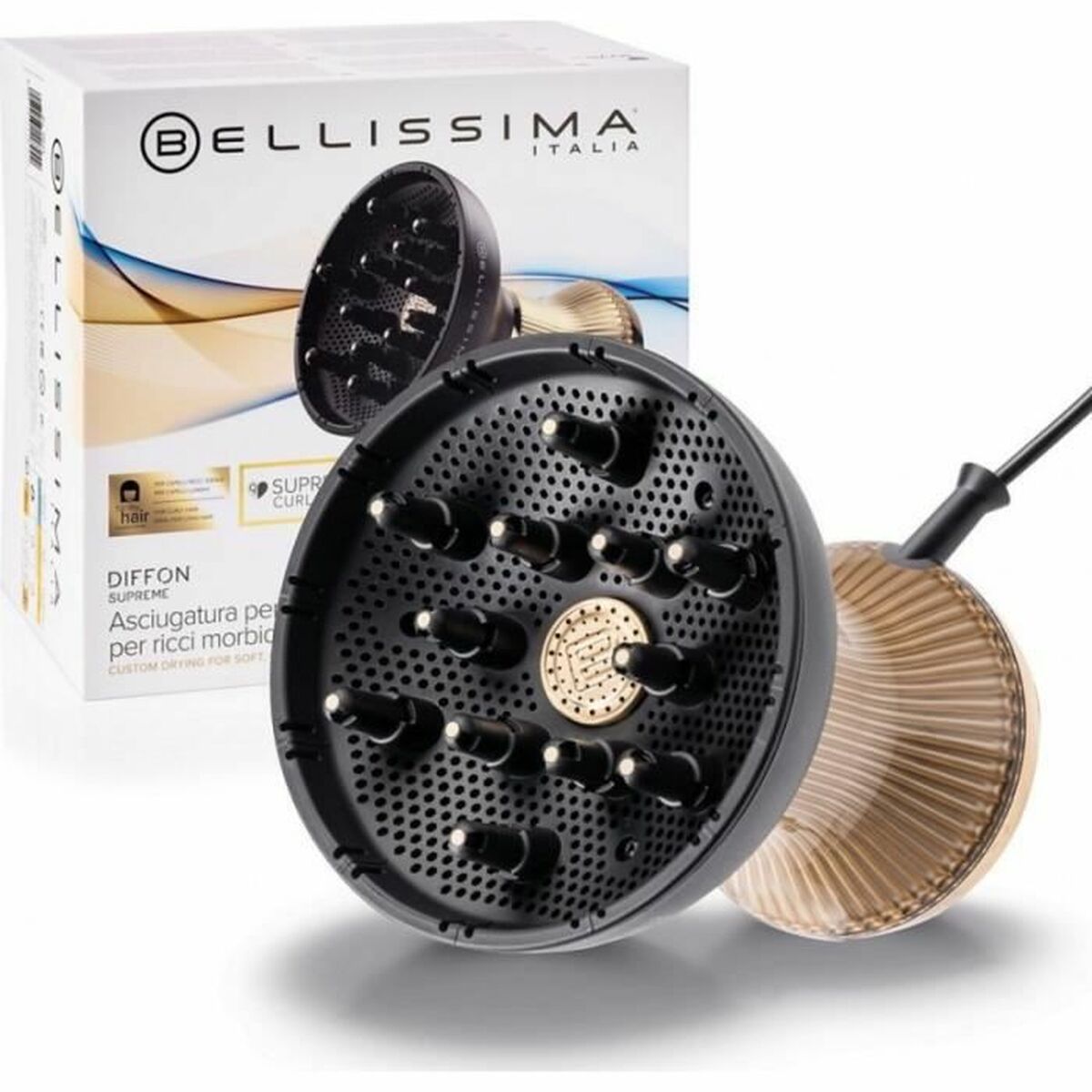 Diffuser Bellissima Supreme Diffuser Krullend haar Zwart - Schoonheid, Haarverzorging - Bellissima