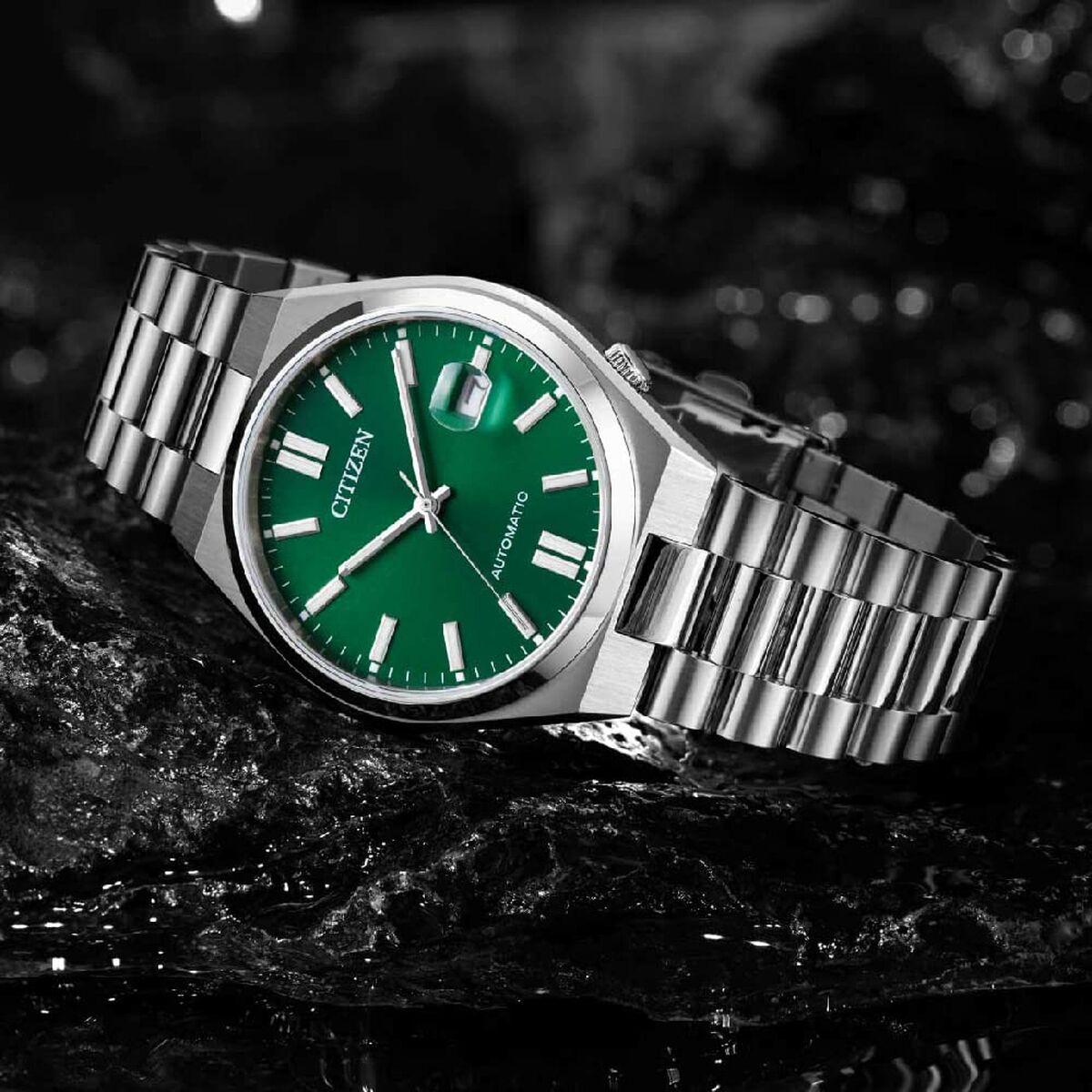 Citizen Tsuyosa Automatic Herenhorloge - Groen/Zilver Ø 40mm - Klokken, Heren - Citizen