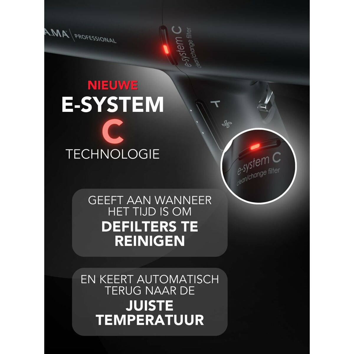 Föhn Gama Professional PH6080BK Zwart 1600 W