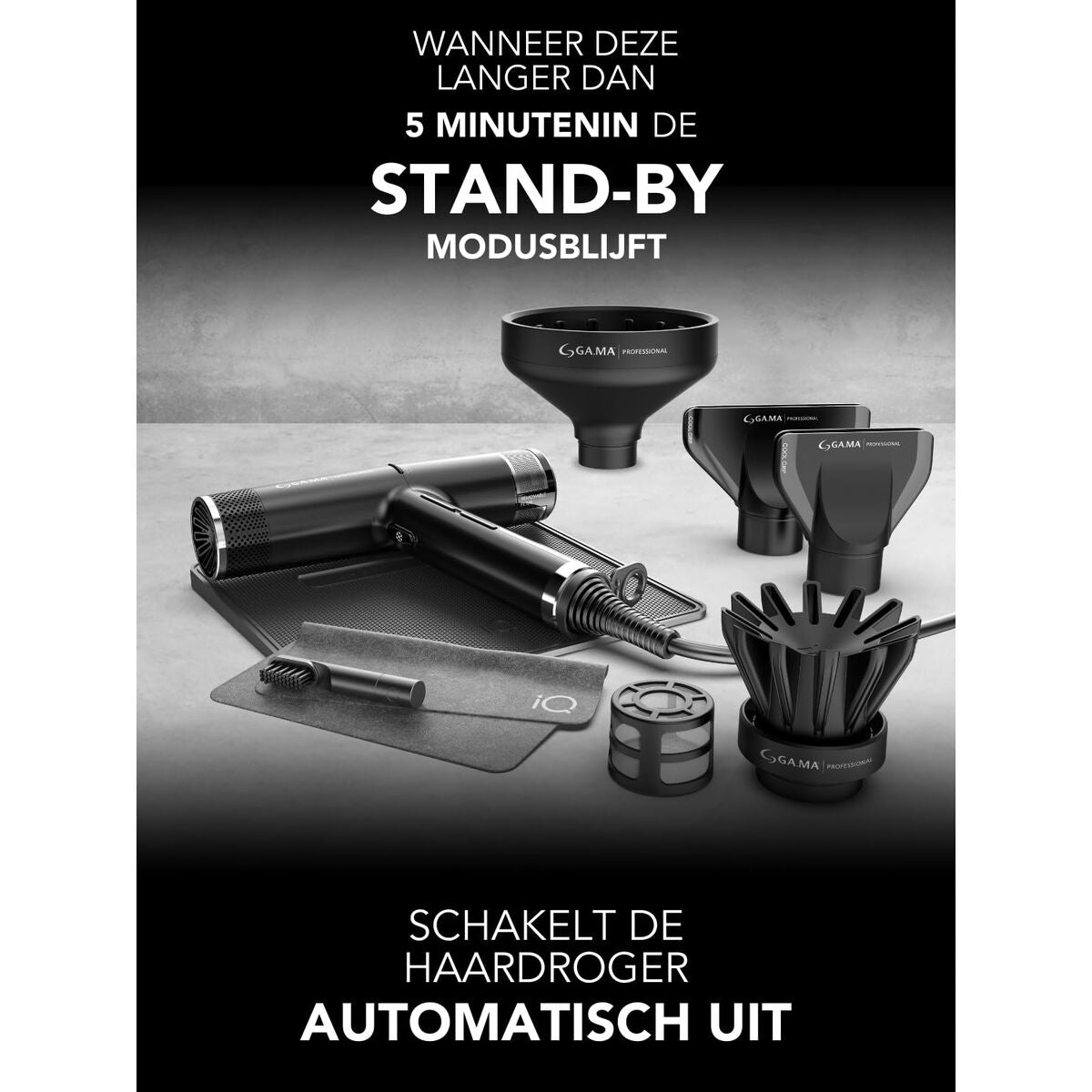 Föhn Gama Professional PH6080BK Zwart 1600 W