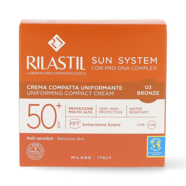 Compacte Bronspoeders Rilastil Sun System Bronze Spf 50+ (10 g)