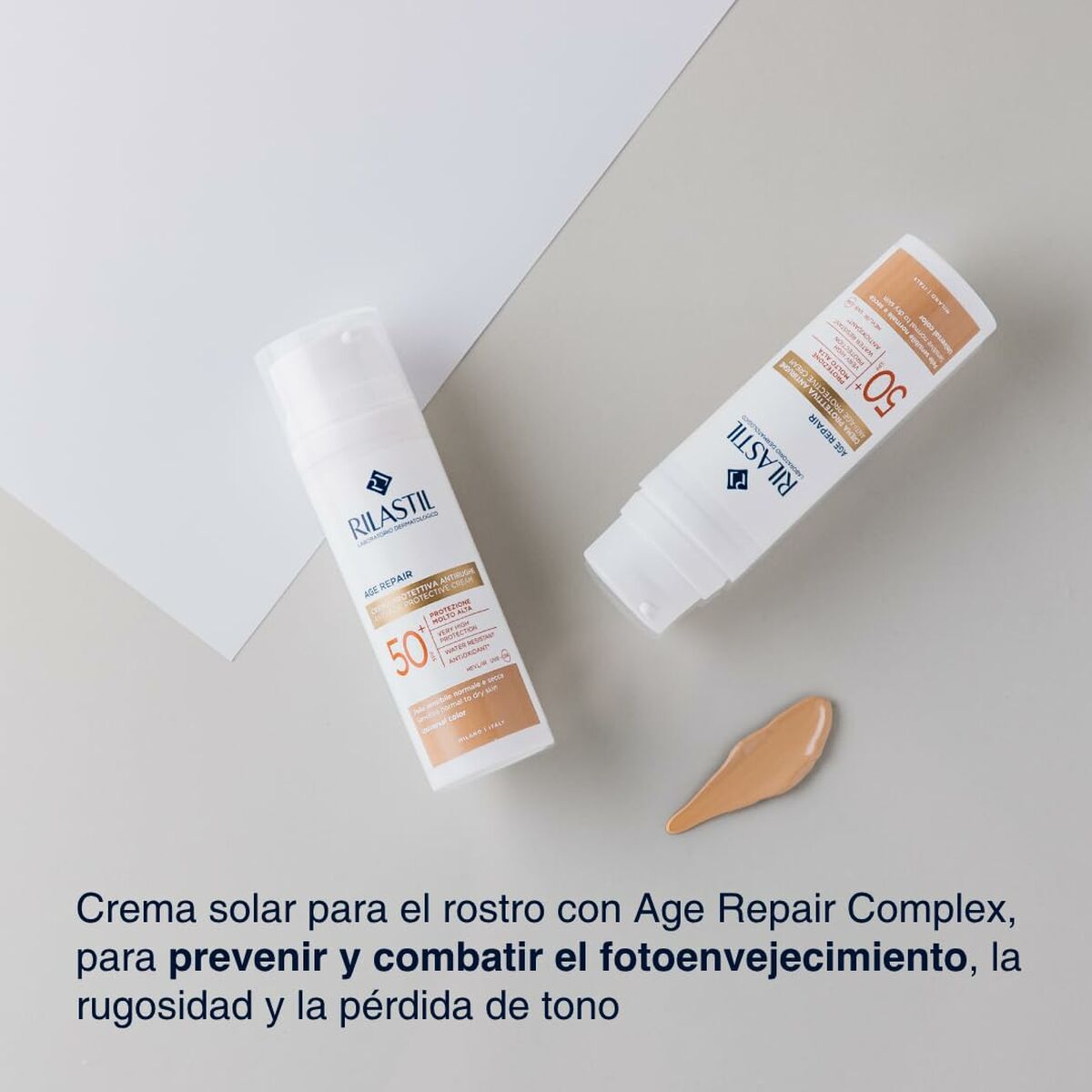 Zonnebrandcrème met Kleur Rilastil Age Repair Spf 50+ 50 ml Anti - Aging - Schoonheid, Huidverzorging - Rilastil