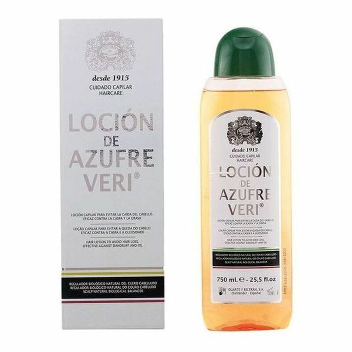 Anti - Haarverlies Lotion Azufre Veri Azufre Veri 750 ml - Schoonheid, Haarverzorging - Azufre Veri
