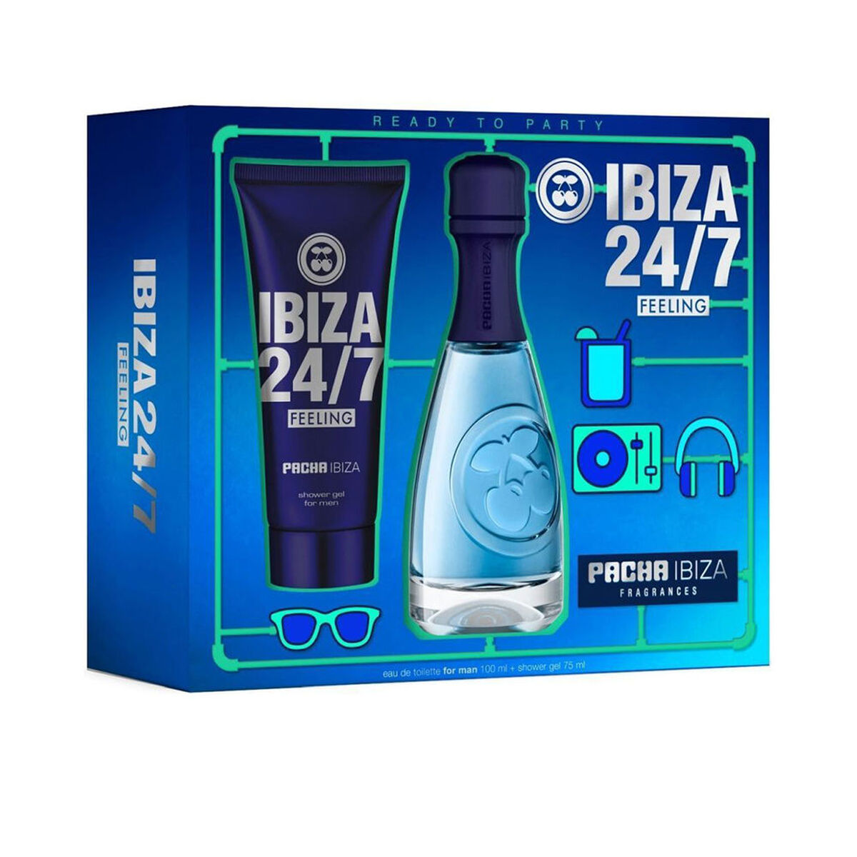 Parfumset voor Heren Pacha Ibiza 24/7 Feeling 2 Onderdelen - Schoonheid, Parfums en geuren - Pacha