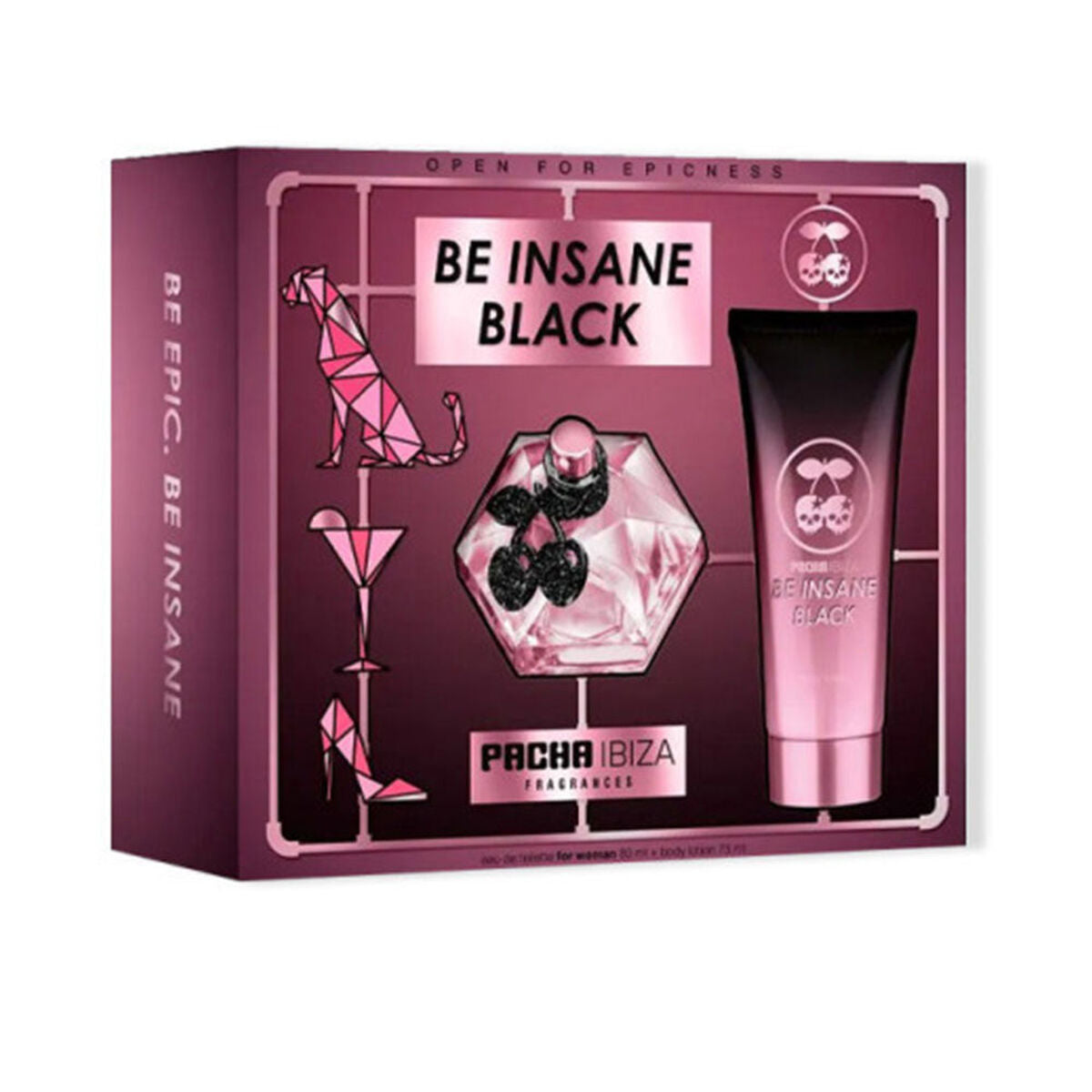 Parfumset voor Dames Pacha Ibiza Be Insane Black 2 Onderdelen