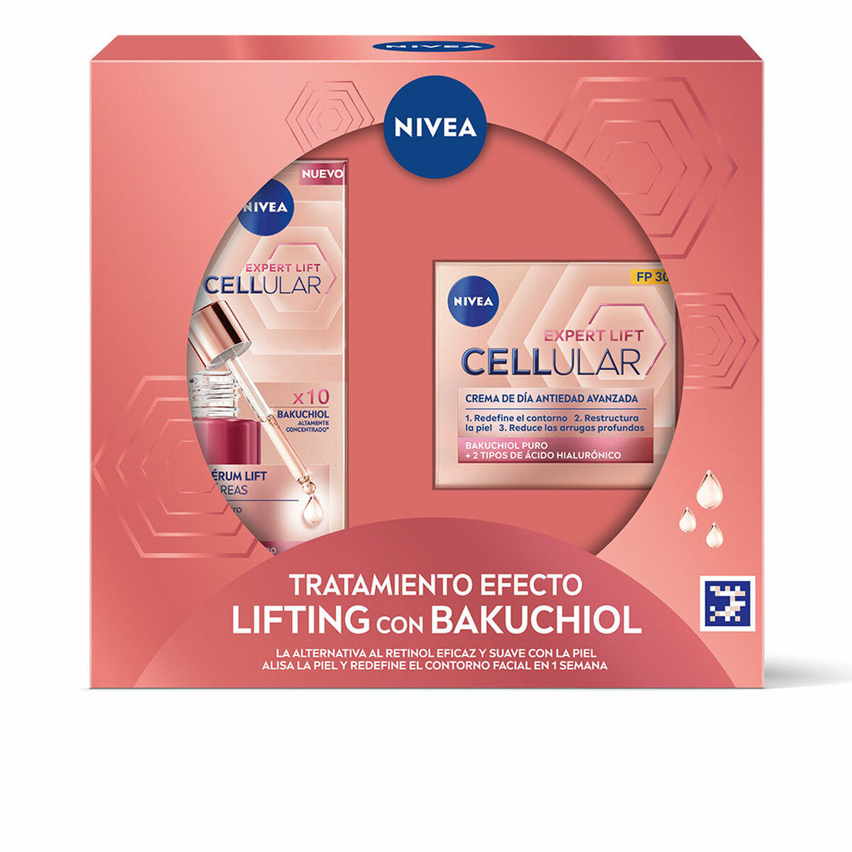 Make - up Set Nivea TRATAMIENTO EFECTO LIFTING CON BAKUCHIOL 2 Onderdelen - Schoonheid, Gebruiksvoorwerpen en accessoires - Nivea