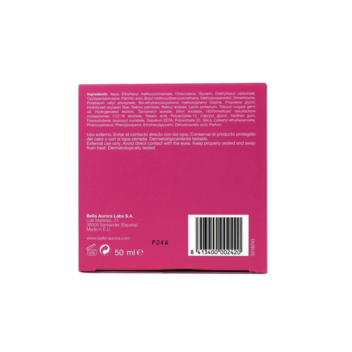 Anti - Rimpelcrème Bella Aurora 2526106 Spf 15 50 ml Verstevigende - Schoonheid, Huidverzorging - Bella Aurora