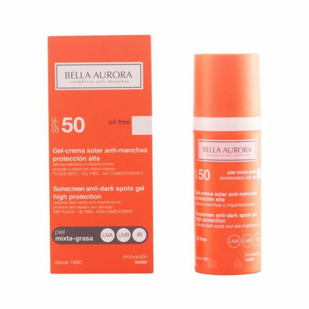 Anti Bruine vlekken Zonnebrandcrème Bella Aurora Spf 50 50 ml (1 Stuks)