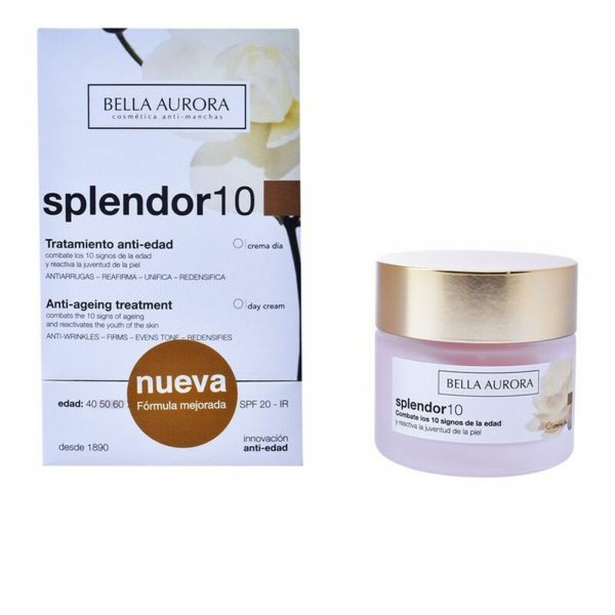 Anti - Veroudering Crème Bella Aurora Splendor Spf 20 50 ml - Schoonheid, Huidverzorging - Bella Aurora