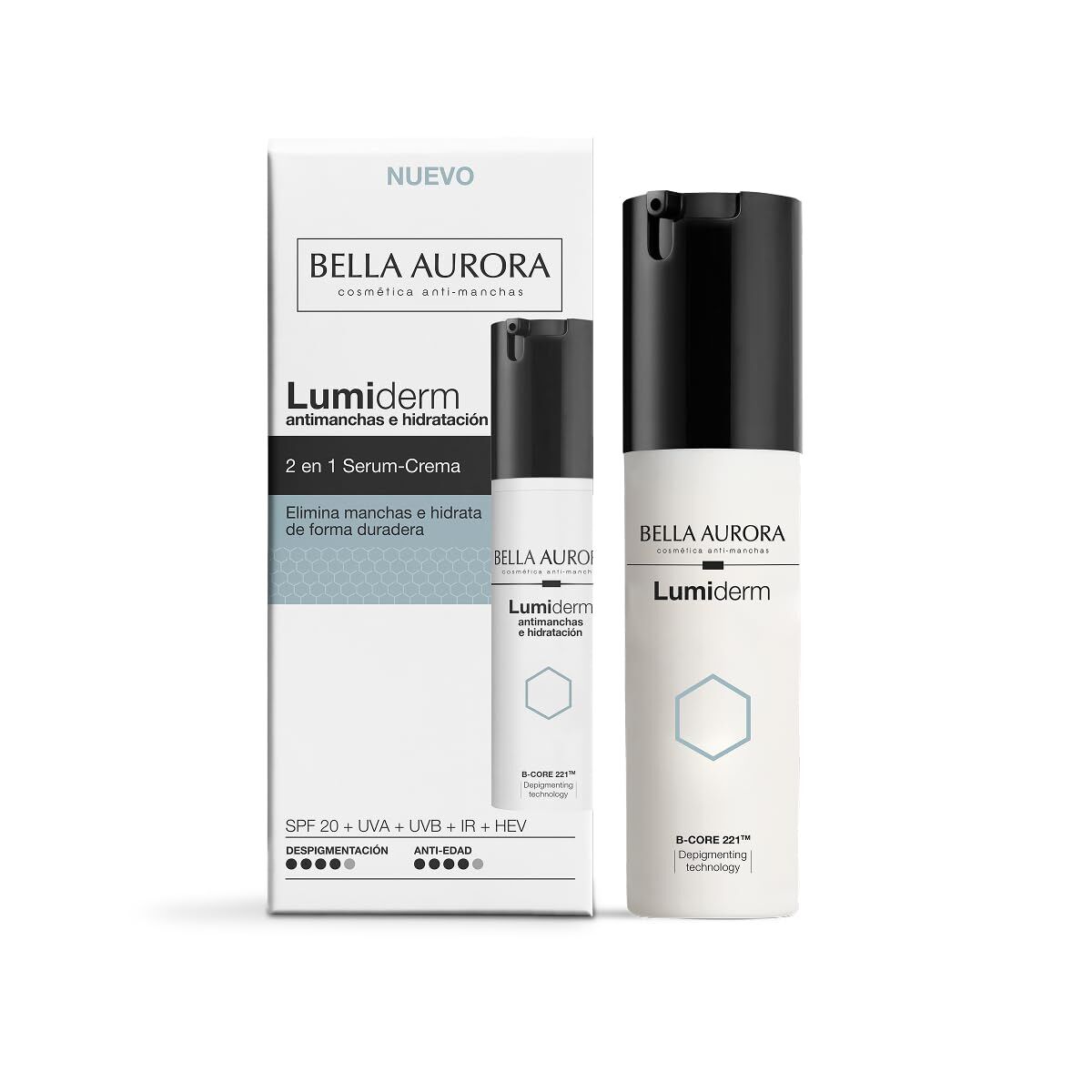 Gezichtscrème Bella Aurora LUMIDERM Spf 20 30 ml - Schoonheid, Huidverzorging - Bella Aurora